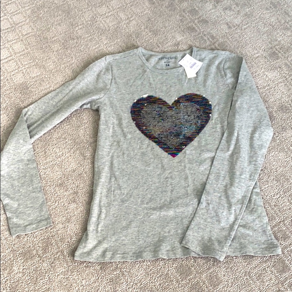 Crew Cuts flippy sequins top